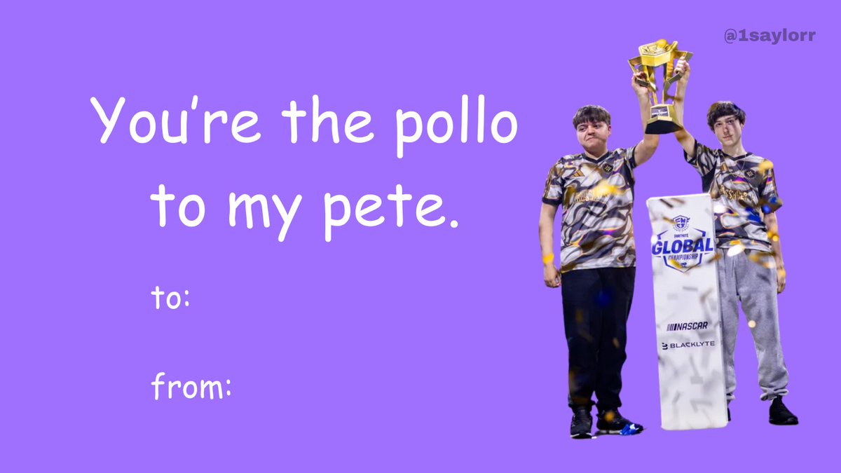 valentine’s day is coming up so I made some fortnite competitive valentines to send to your duo 😭