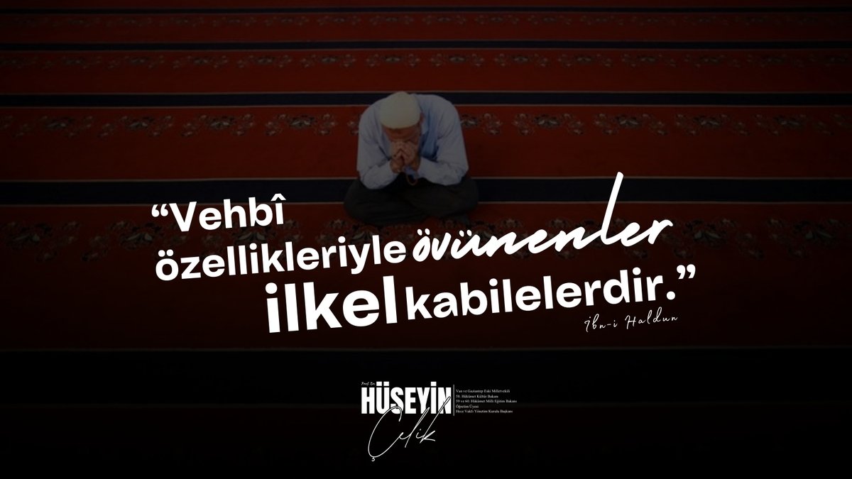 — Hiç kimse mensup olacağı ırkını Allah’a sipariş vererek dünyaya gelmez. Bundan dolayıdır ki, İbn-i Haldun der ki: 

"Vehbî özellikleriyle övünenler ilkel kabilelerdir."

— Vehbî özellikler, insanlara doğuştan, iradesinin hiçbir müdahalesi olmadan verilen özelliklerdir. İnsan