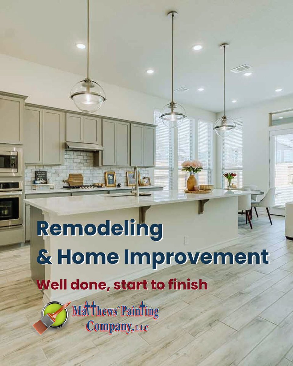 MatthewsPaint's tweet photo. Home value is about more than appearances. It’s about how a space functions, feels, and holds up over time. Our home improvement work focuses on details that matter—repairing trim, addressing problem areas, and making thoughtful updates before painting begins. #MatthewsPainting https://t.co/Veq3FbrDpc