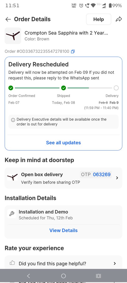 rathishseng's tweet image. Worst service by Flipkart 🚫
Deliveries always delayed, never on promised date. Delivery person doesn’t even call. Customer care is hard to reach, plus extra charges beyond product price. Very poor experience.
#FlipkartFail #BadDelivery #CustomerService #OnlineShopping #India