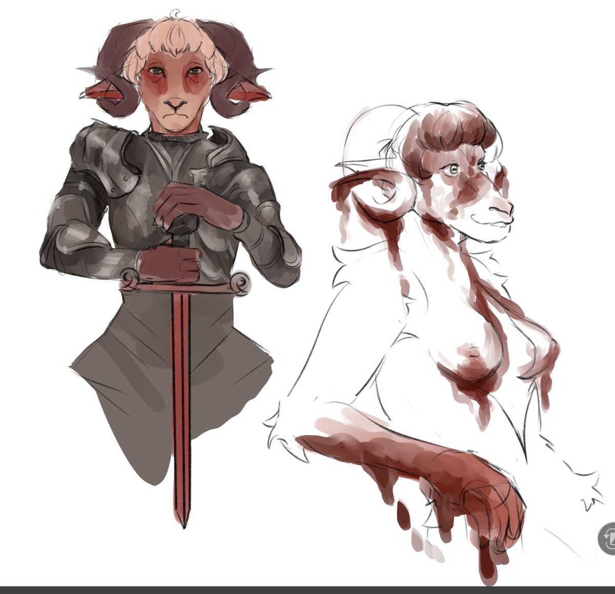 devilteethart's tweet image. Eve as a witch in disguise as a knight!!!

#furry