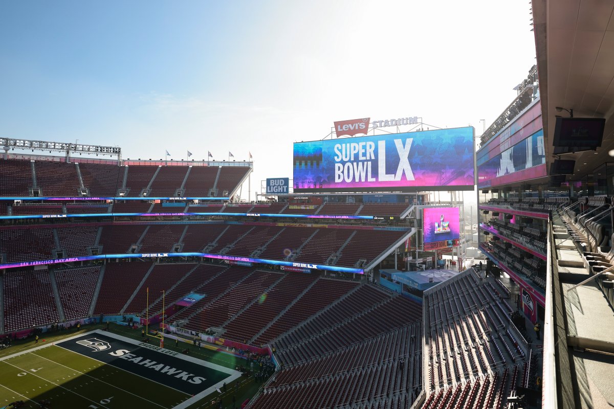 NFL's tweet image. It's beautiful.

Super Bowl LX – 6:30pm ET on NBC
Stream on @NFLPlus + Peacock
