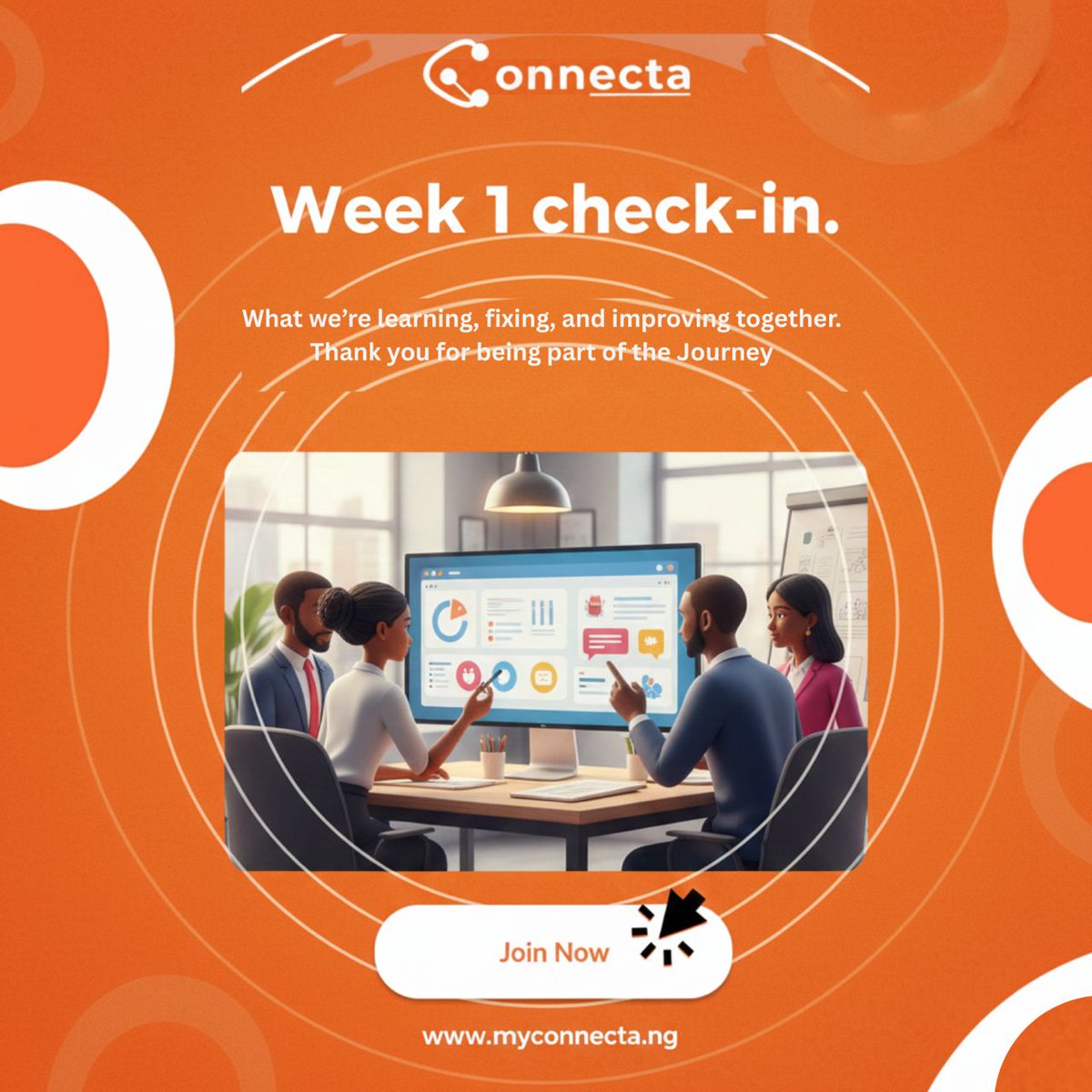 Connectainc's tweet image. Week 1 check-in ✅
Learning. Fixing. Improving. Together.
Thank you for being part of the Connecta journey.
🔗 myconnecta.ng�

#Connecta #BuildInPublic #TechUpdates #RealTalentRealJobs