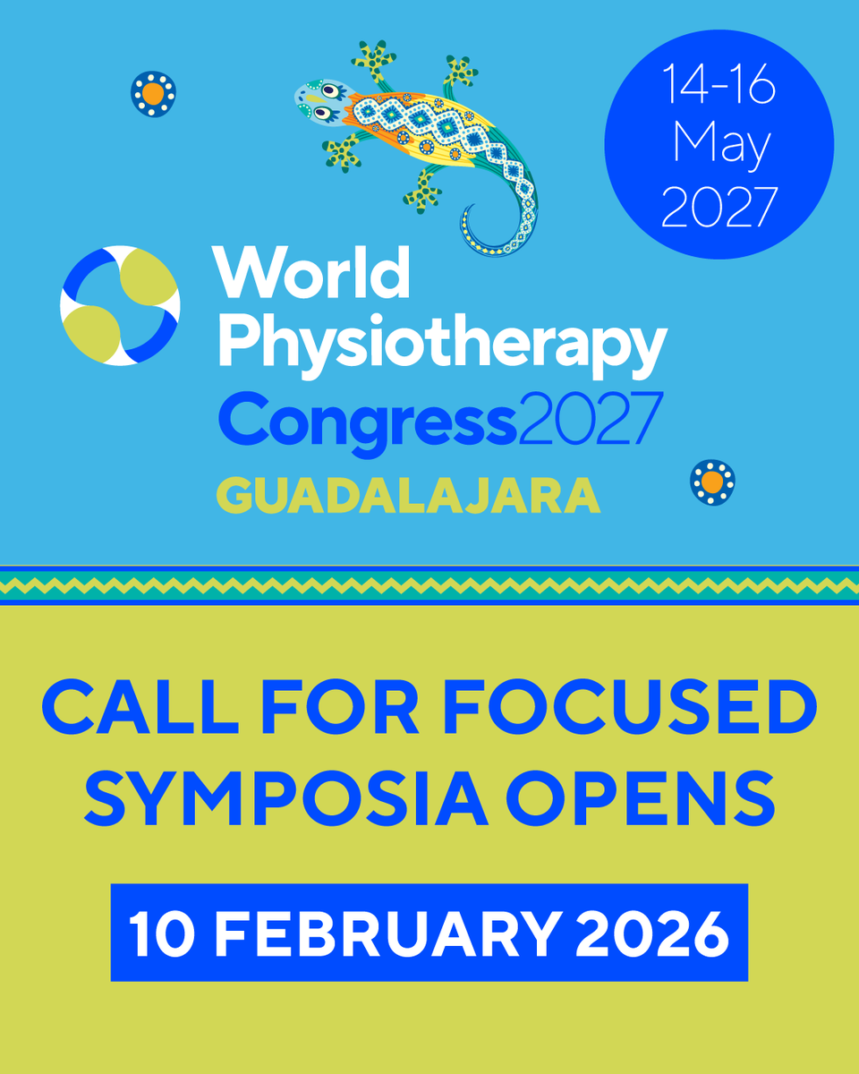 WorldPhysio1951's tweet photo. Only two days to go! The call for focused symposia for #WorldPhysio2027 opens on 10 February. Start preparing now  https://t.co/6yAG6kDpIe https://t.co/Nc1Ao1YgOZ