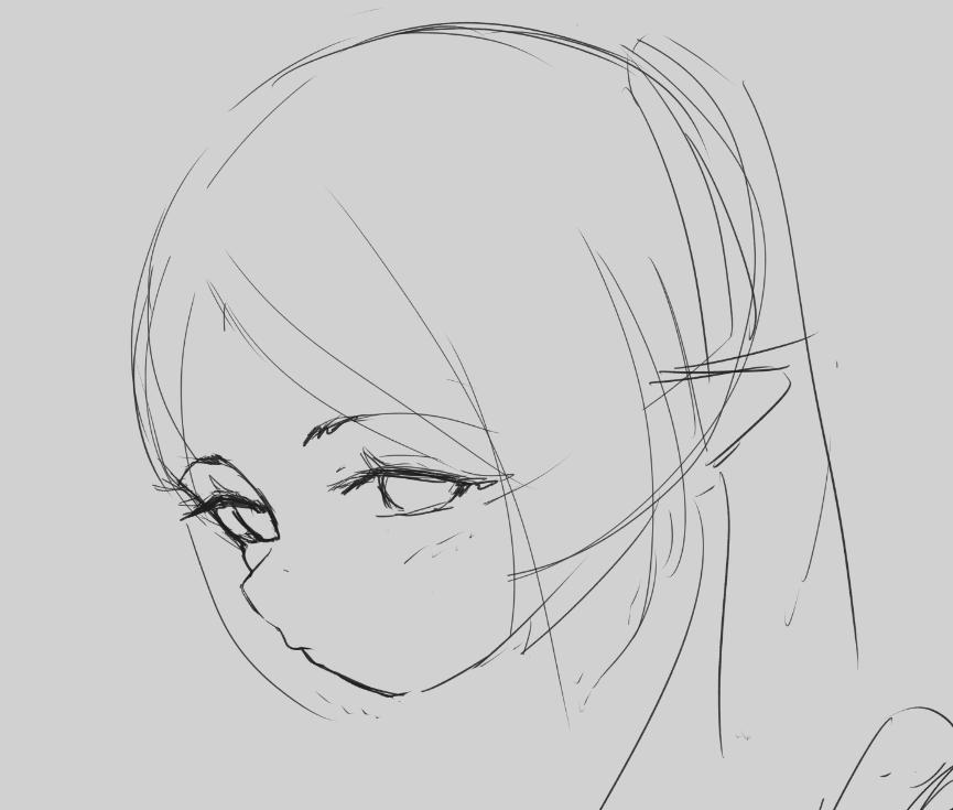 noeru97's tweet photo. just got back in drawing, aarrgghhh I need help. how am I supposed to draw the mouth on this evil angle, halp plz https://t.co/TRHRKJjeOP