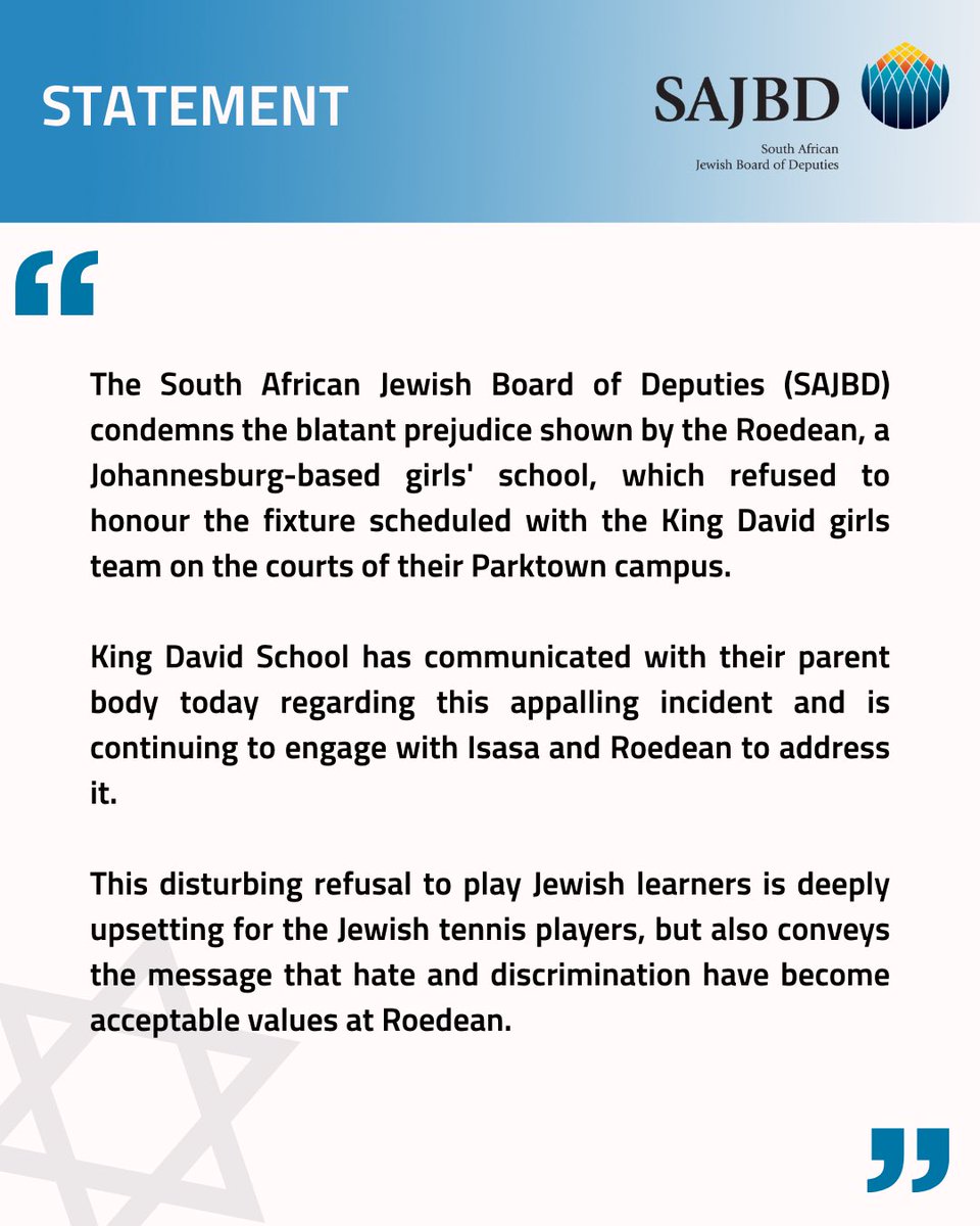 SA Jewish Board tweet media