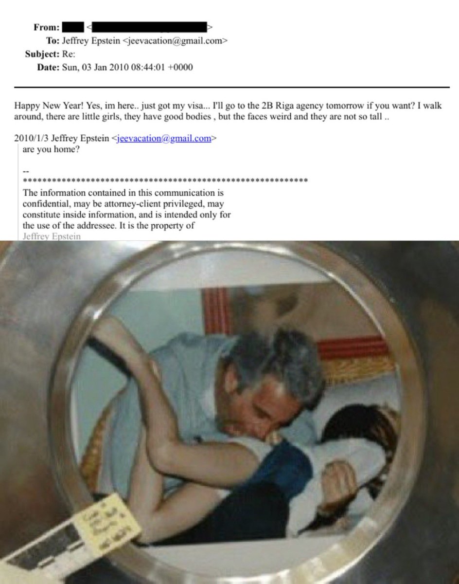 🇱🇻🇺🇸 MORE LITTLE GIRLS FOR EPSTEIN!

“There are little girls, they have good bodies, but the faces are weird and they are not so tall…”

This is how one of Epstein’s victim scouts offered Latvian girls to Epstein!

Sick.