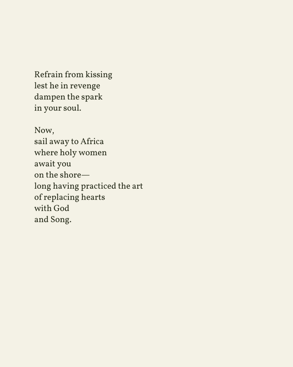 “Freeze your heart / immediately. / Let him—next time / he examines your chest— / find your heart cold / flinty and unappetizing.”

— Alice Walker