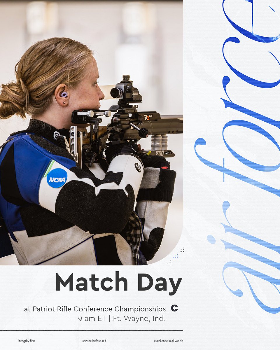 AF_Rifle's tweet photo. It is air rifle day at the conference championships. Live scoring: https://t.co/nsjT7oITgQ https://t.co/aNaXy6ISqU