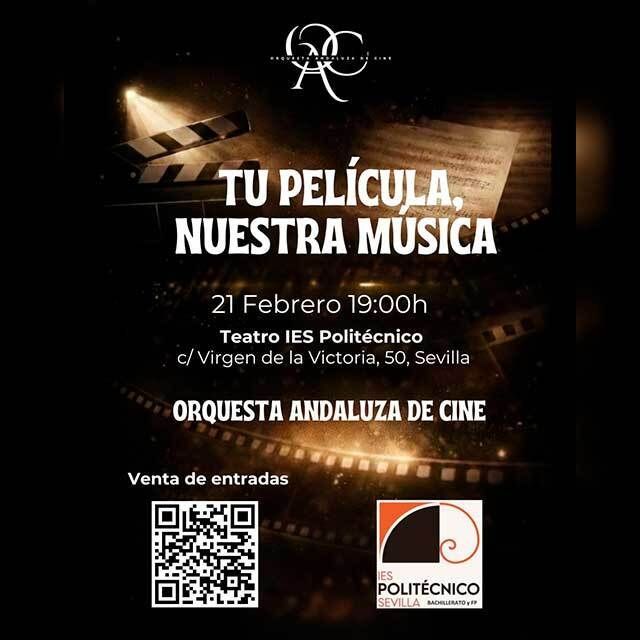 Concierto: Orquesta Andaluza de Cine en el IES Politécnico de #Sevilla 2026 (sábado 21 de febrero) onsevilla.com/orquesta-andal… <a href="/oac14625/">Orquesta Andaluza de Cine</a>