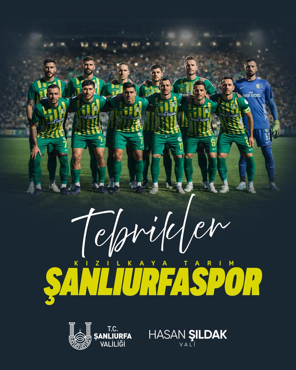 Başarılı oyunu sonunda gelen güzel skor için Takımımızı tebrik ediyorum 🔰

#Şanlıurfaspor