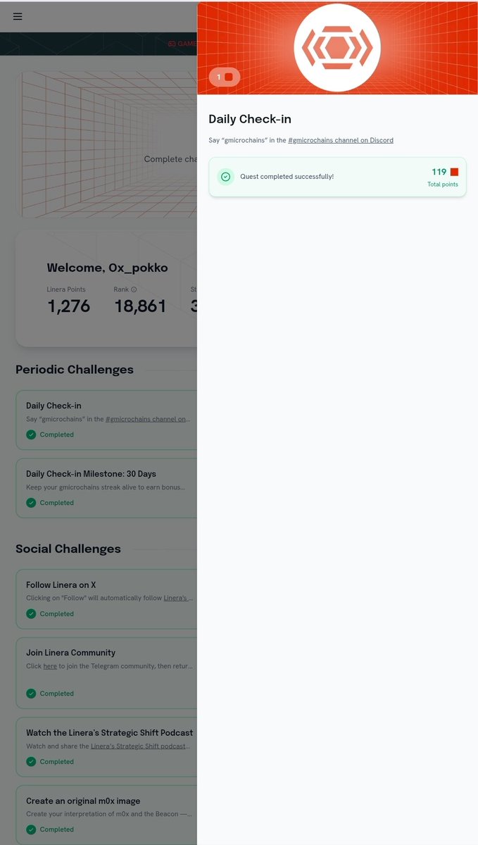 Ox_Pokko's tweet photo. Happy Sunday fams, as you come back from church remember to do your daily check-in ....

#Linera_io #Gmicrochains @linera_io https://t.co/yMn8wO8NGz
