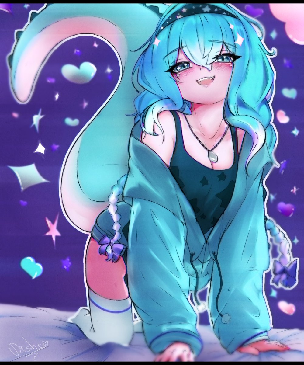 This cute 66 million year old celestial dinosaur says hello!! Surprise for Skiddo!!

Art by @/el_rishartst 

#Skiddart