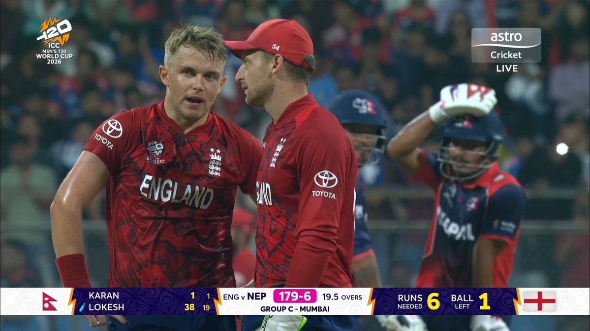 Extraordinary composure from Sam Curran under pressure, but full credit to Nepal for a fearless fight 👏🔥
#ENGvsNEP #T20WorldCup