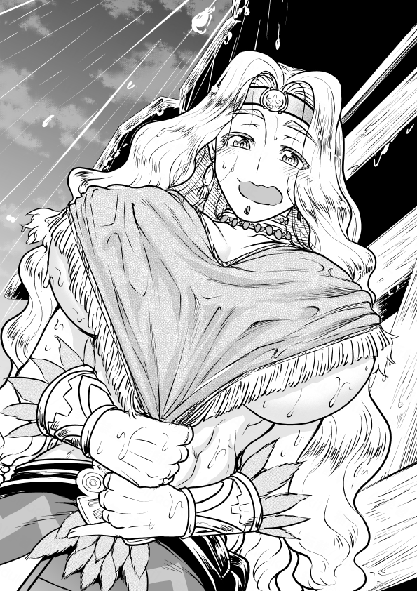 inaduki1's tweet image. 急な雨に降られる今日のお姉さん☔