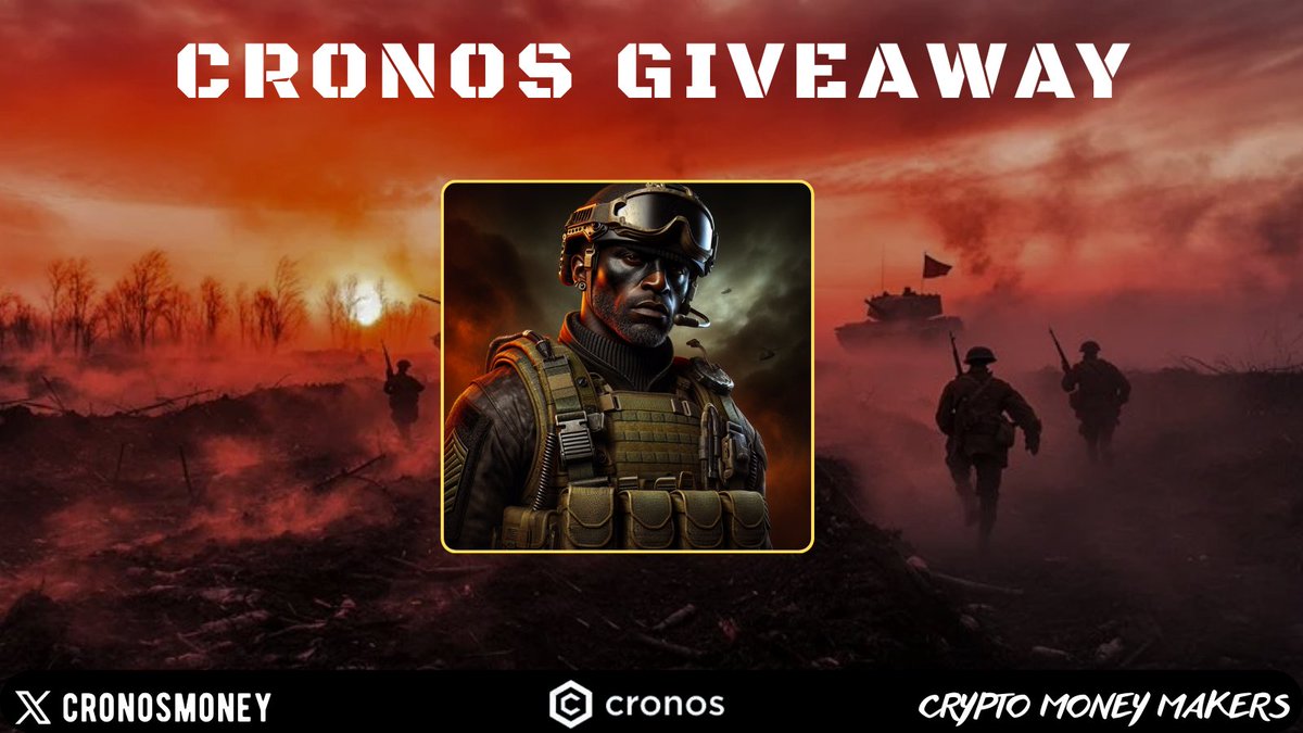 🎁 GIVEAWAY ALERT 🎁

Today we have #CronosGiveaway for you! 

<a href="/CronosArmy212/">Cronos Army</a> Soldier NFT Seargant with 25 power.

➡️ Simple rules : 
🔹follow <a href="/CronosMoney/">Crypto Money Makers | Safe Box Mint is live!</a> &amp; <a href="/CronosArmy212/">Cronos Army</a> 
🔹like + retweet 
🔹tag one or more recruits 

📅 Results on Monday 16.02.2026