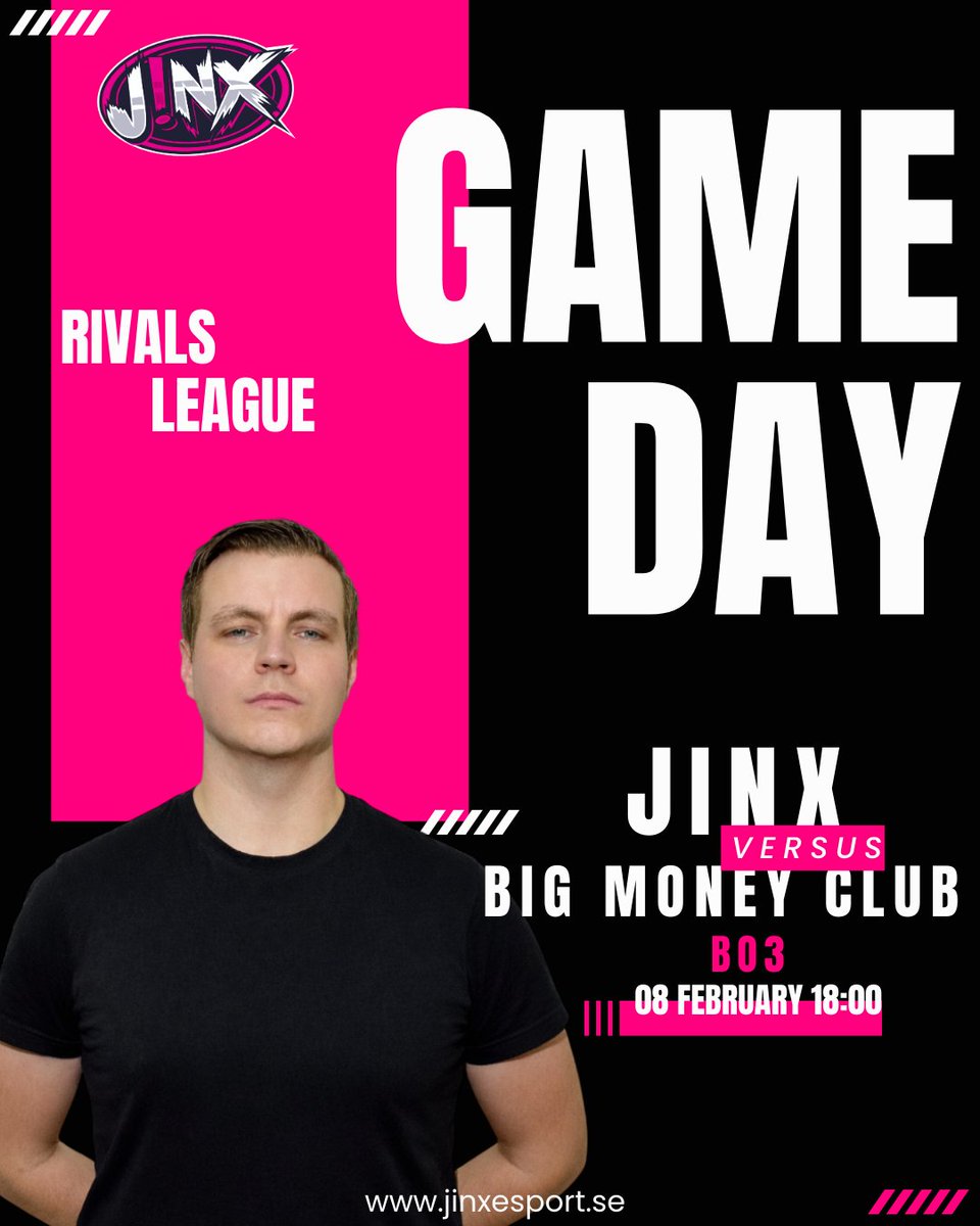 jinxesport's tweet photo. @RivalsLeagueSE | Match Day

Best of 3 vs Big Money Club
🕕 18:00 CET
📺 https://t.co/6GgC0FaAxN https://t.co/eezq9JWYDq