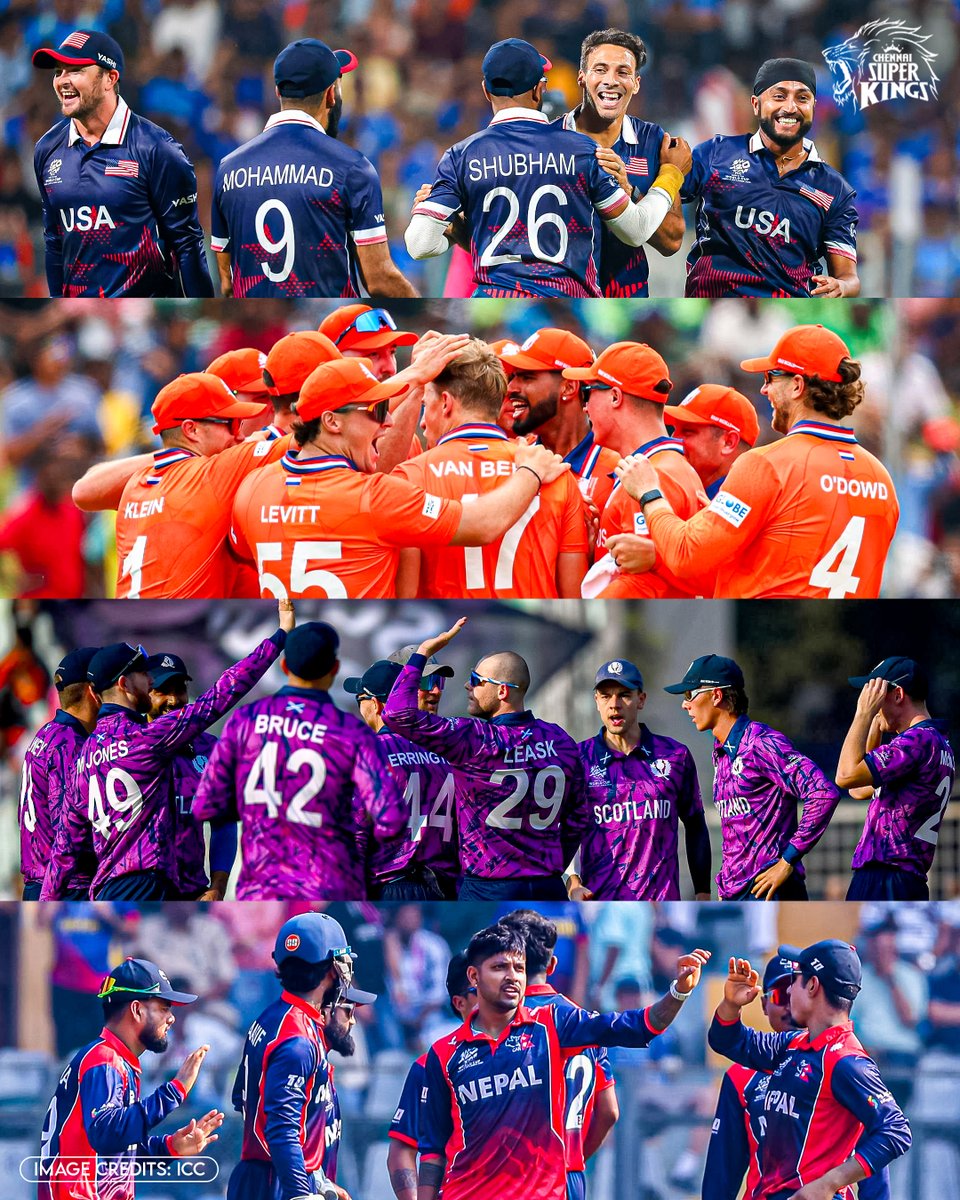 Netherlands. Scotland. USA and Nepal now, all showed up a fight 💪 
And that's how you start #T20WorldCup 👏🔥  

#WhistlePodu
📷 : ICC