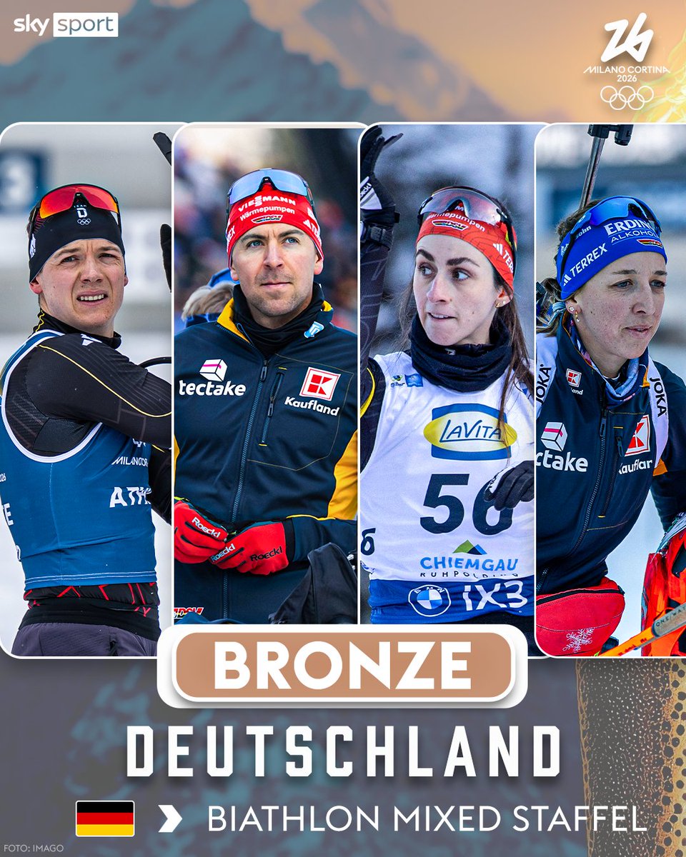 Es ist BRONZE! 🇩🇪🥉 

▶️ Justus Strelow, Philipp Nawrath, Vanessa Voigt und Franziska Preuß stehen auf dem Treppchen. Herzlichen Glückwunsch! 🎉 

▶️ Frankreich gewinnt - Italien wird Zweiter!

#SkySport #Olympia #Olympics #MailandCortina2026