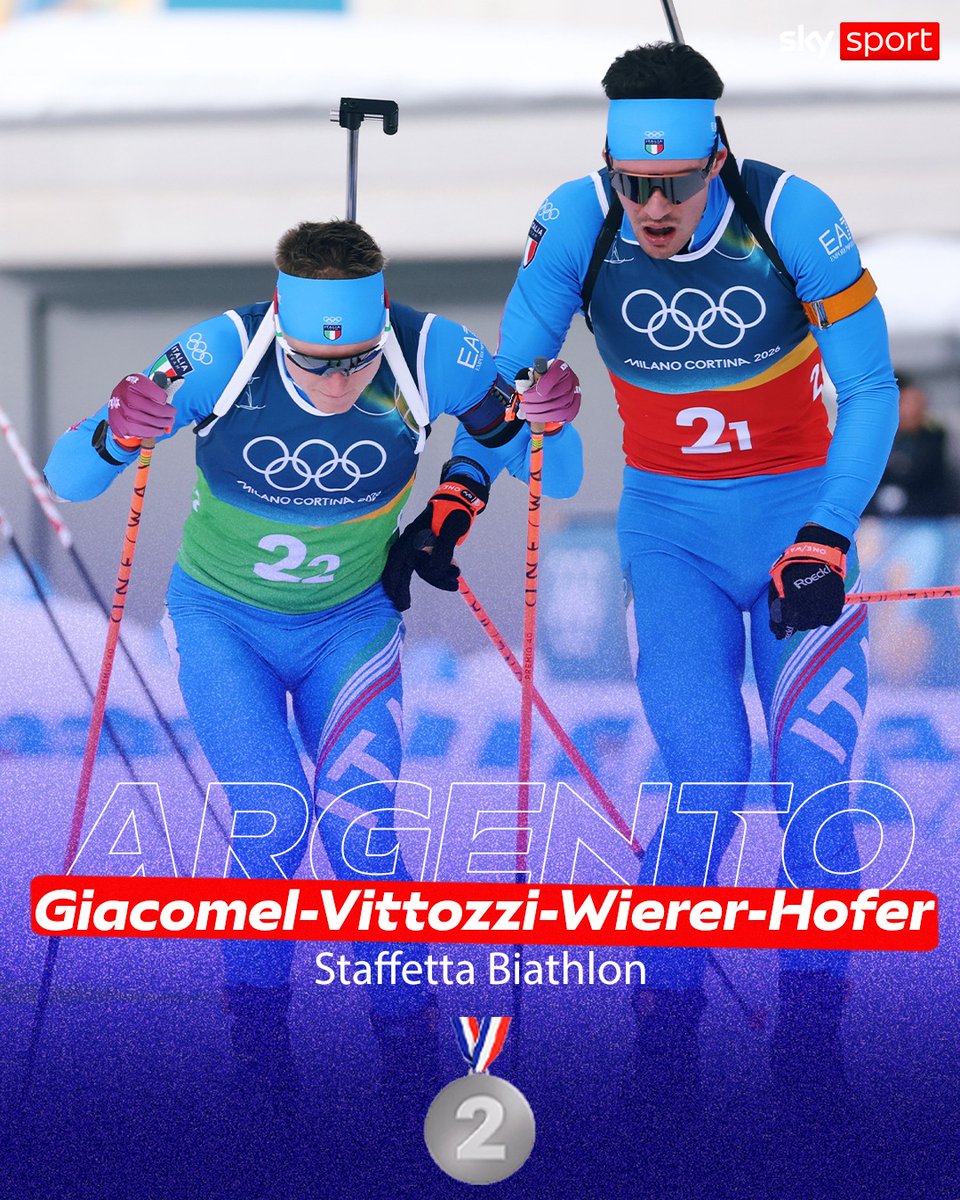 ULTIM'ORA MILANO-CORTINA 2026

𝑬𝑹𝑶𝑰𝑪𝑰 𝐓𝐨𝐦𝐦𝐚𝐬𝐨 𝐆𝐢𝐚𝐜𝐨𝐦𝐞𝐥, 𝐋𝐢𝐬𝐚 𝐕𝐢𝐭𝐭𝐨𝐳𝐳𝐢, 𝐃𝐨𝐫𝐨𝐭𝐡𝐞𝐚 𝐖𝐢𝐞𝐫𝐞𝐫 𝐞 𝐋𝐮𝐤𝐚𝐬 𝐇𝐨𝐟𝐞𝐫 🤩🇮🇹

Gli azzurri conquistano la medaglia d'argento nella Staffetta Biathlon 🥈✨

#SkySport #MilanoCortina2026