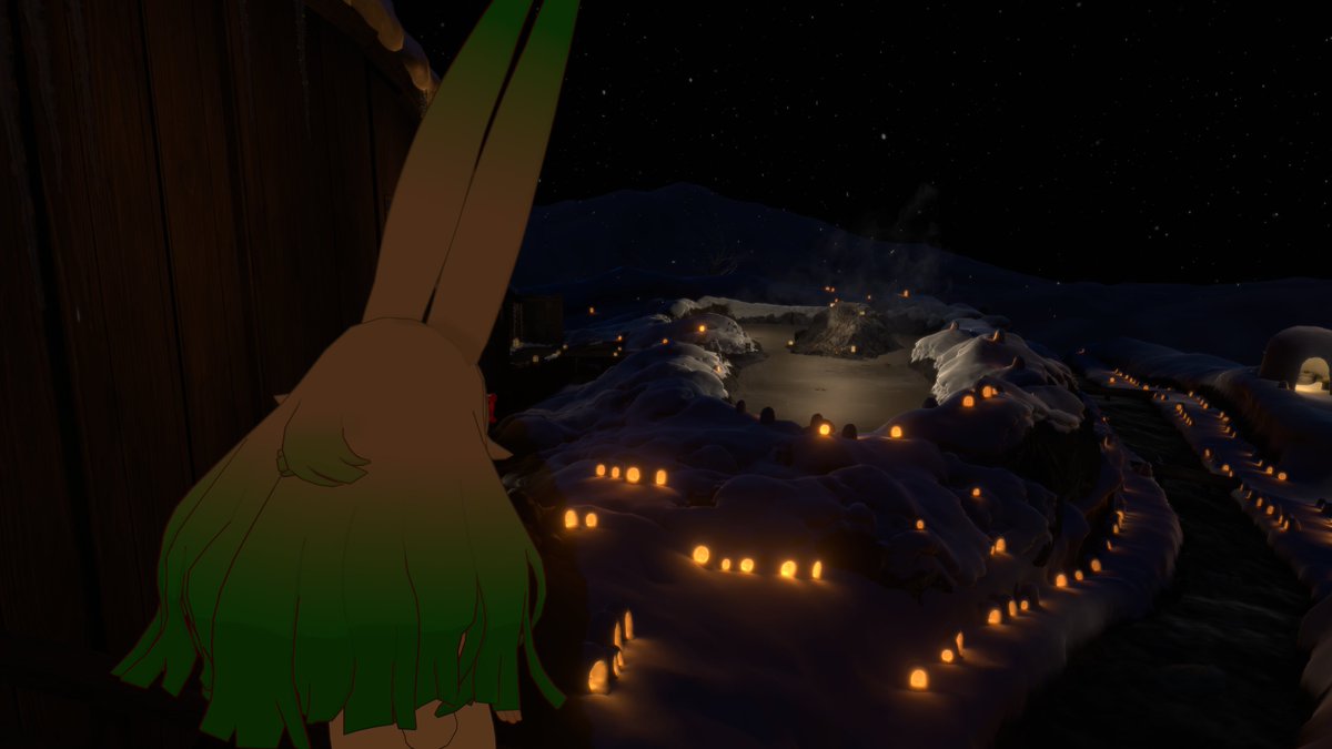 パブリックでワールド巡りの最中「雪と温泉と」の空気感が素晴らしいなと感動していたら
ワールド作者が入ってきて貴重な裏話を色々聞く事が出来、とても有意義な時間でした。