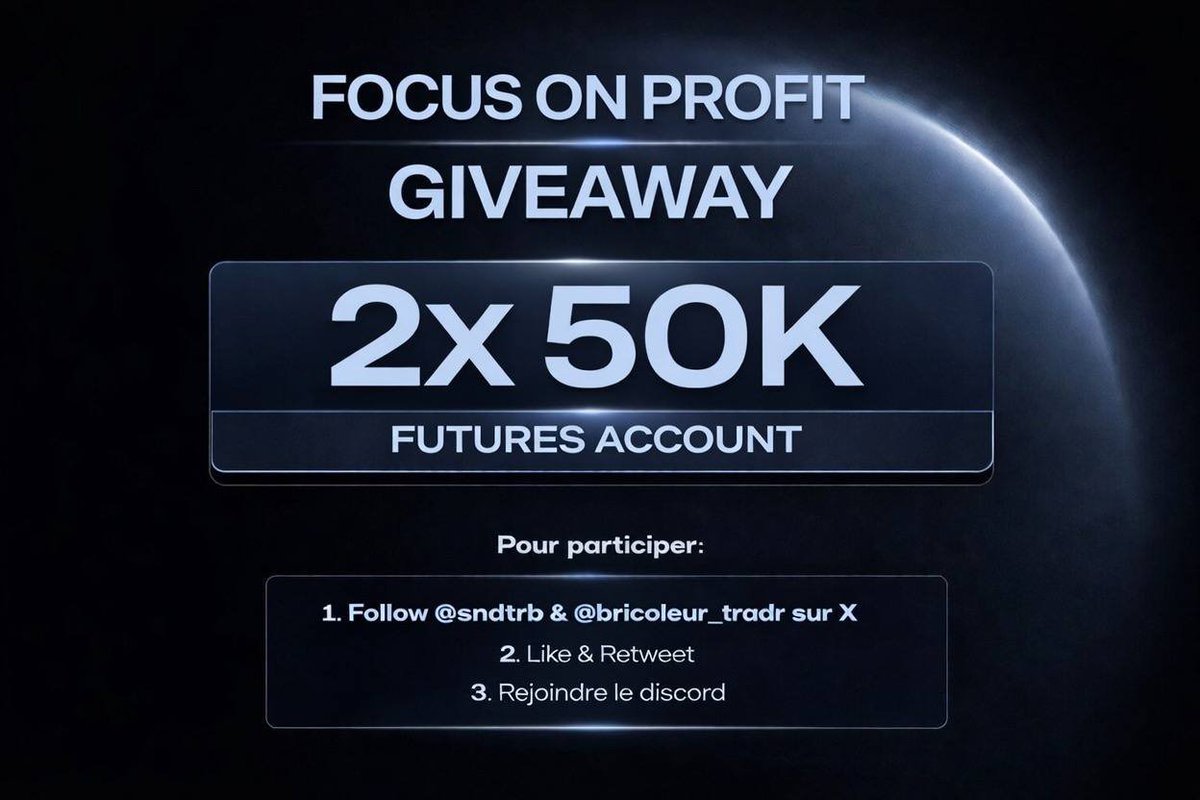 🎉Pour fêter les 300 membres🎉
Pour participer : 
1⃣Follow :  <a href="/sndtrb/">SnDtrb</a>  &amp; <a href="/bricoleur_tradr/">Bricoleur</a> 
2⃣Like &amp; RT ce post 
3⃣Rejoindre le Discord  👇
discord.gg/wTnm9ggkfn

Tirage au sort le 11/02⏳