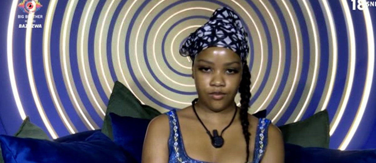 BBMzansi's tweet photo. Liema expressed frustration at receiving a strike this season, admitting she didn’t want it. She felt the ladies’ loss of the wager was deserved, as they didn’t work as well together as the men, though she enjoyed performing. 

#Bazozwa #BBMzansiS6 https://t.co/MuBluax0HJ