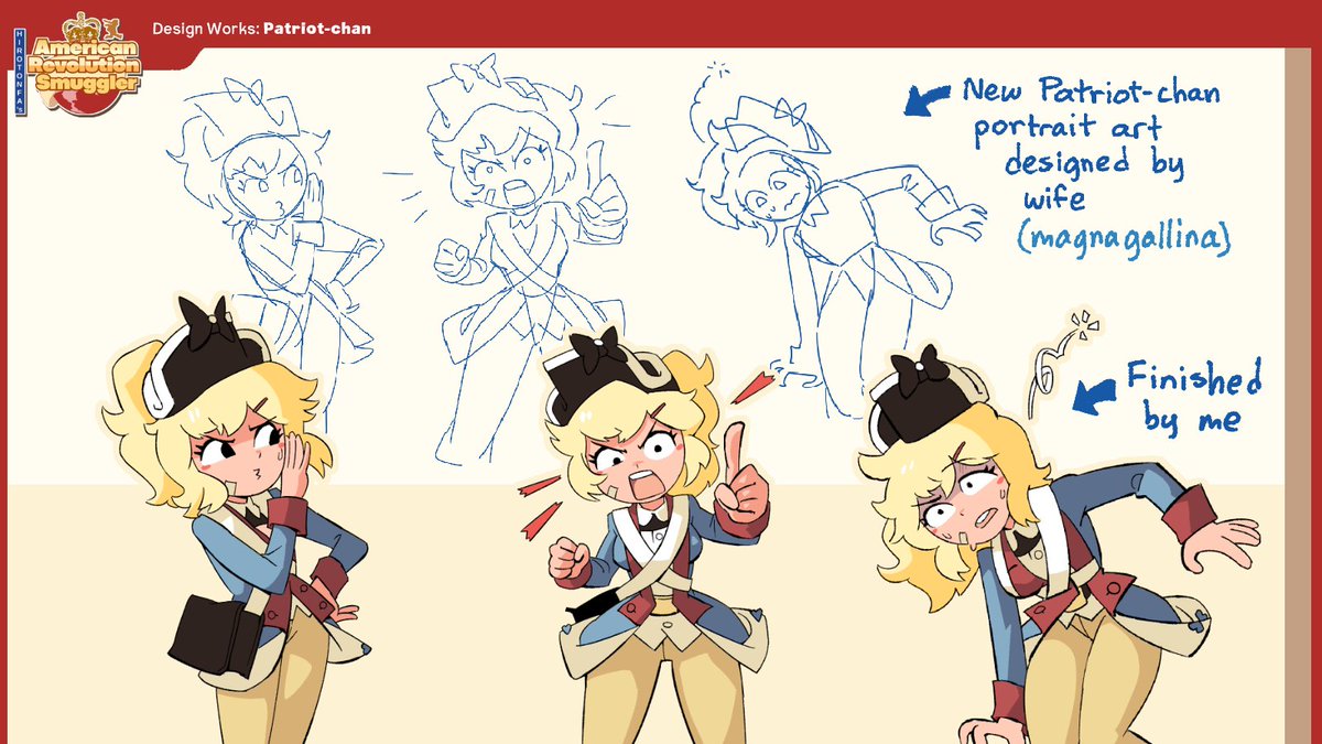 New Patriot-chan dialog portraits