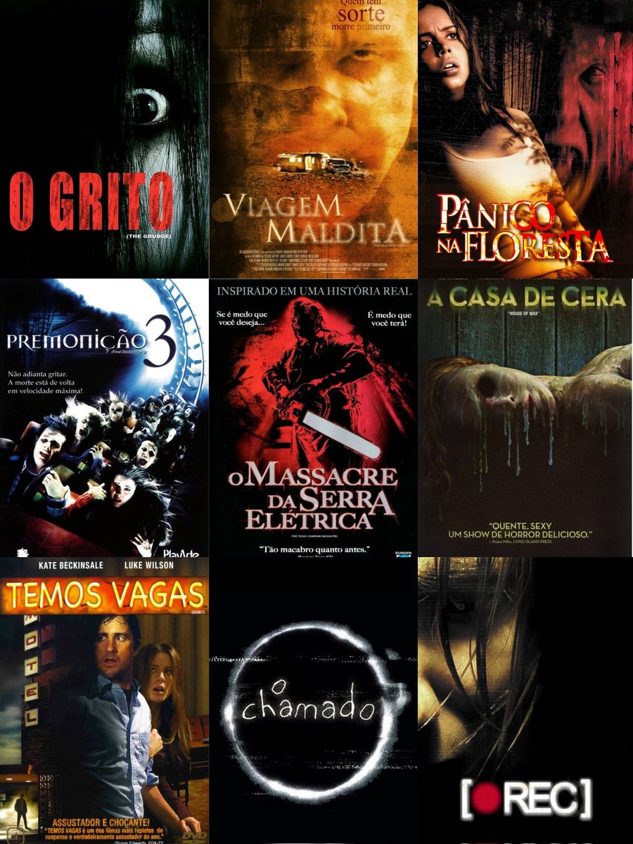 slshrs's tweet photo. filmes de terror dos anos 2000 que fizeram história e revolucionaram o gênero https://t.co/dXpoKOnkLw
