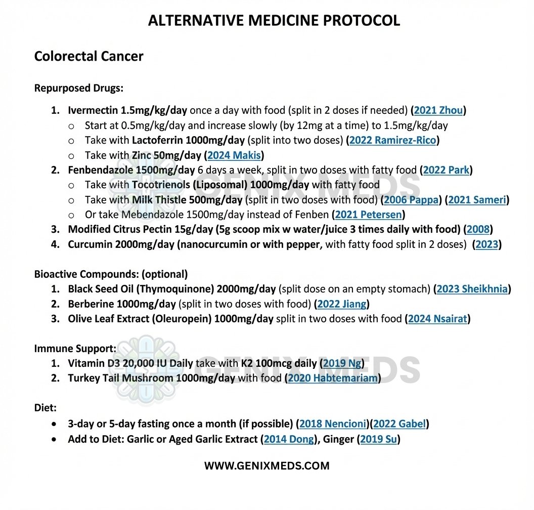 genixmeds's tweet image. 🚨 THE CANCER PROTOCOL PEOPLE KEEP SHARING IN PRIVATE 

This is the integrative cancer protocol is driving serious attention right now. It blends repurposed medications, targeted nutrients, and metabolic support into one multi-angle approach.

What people are talking about most:…