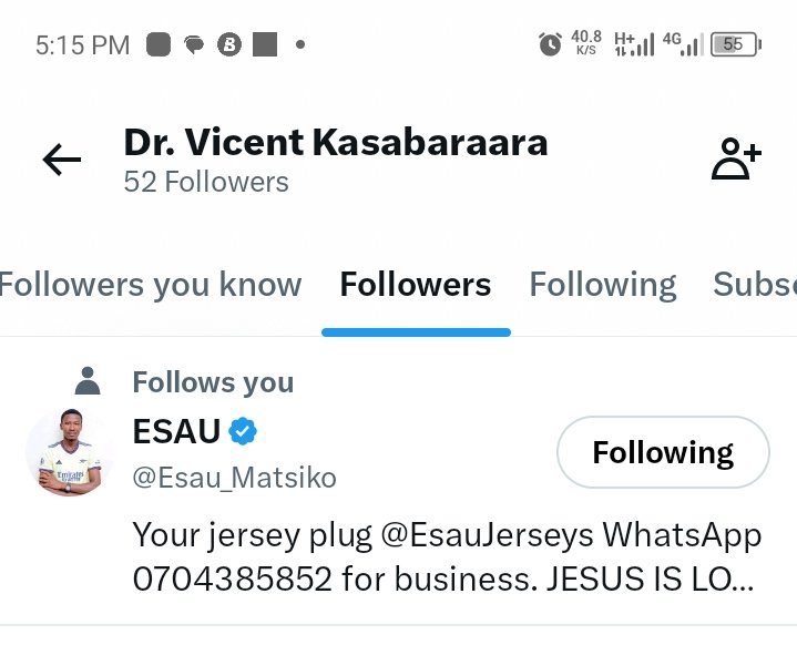kasabsvicent's tweet photo. Thanks bro and my ob for following me https://t.co/BiFriS219F