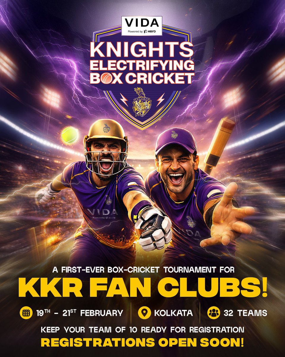 CFCKnightRiders's tweet image. 💜 energy rising. Let’s light it up ⚡

The Knights are calling — and KKRFC is ready to answer! 🏏🔥

Let’s make it loud. Let’s make it purple.

@KKRiders @iamsrk @bindadey 

#KKRFC #BoxCricket #PurplePride #KorboLorboJeetbo #SRKCFC