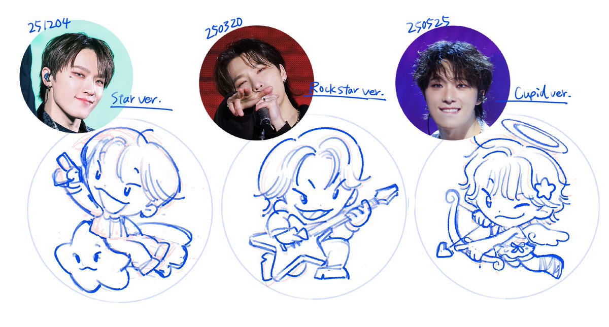 아쉽게도 현장에 직접 갈 수는 없었지만,  캔뱃지 일러스트 작업 도와드릴 수 있어서 정말 다행이었어요!  🥲⭐️👼🎸
키타님, 정말 수고하셨습니다!😭

#Born_To_SHINE_DINO
#빛나기위해태어난사람