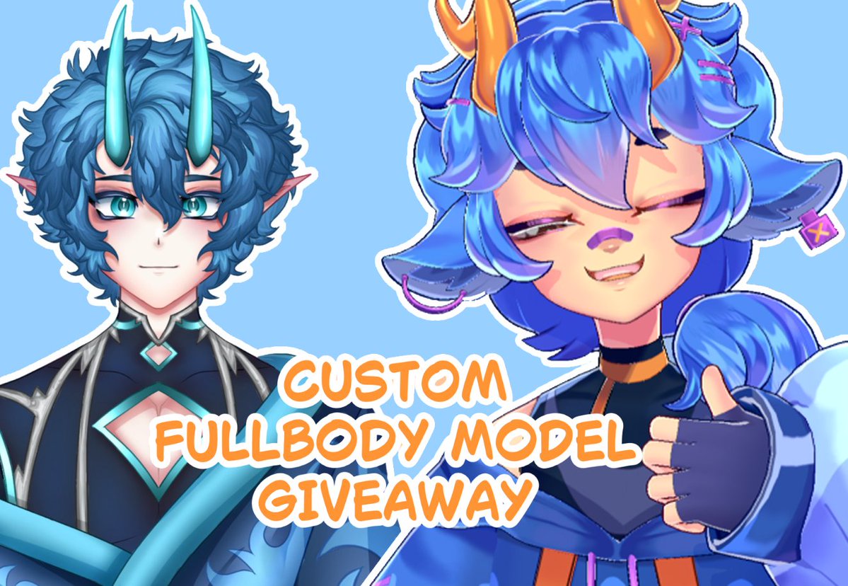 💙FULL BODY ART+RIG MODEL GIVEAWAY💙

with all the love I've received, i want to give some back!
So I'll be giving away one full body art+rig model!

to enter:
⚡️follow me here and on twitch!
⚡️♡ and ↻ this post!
⚡️comment your ref!

winner be revealed LIVE Wednesday 11th at