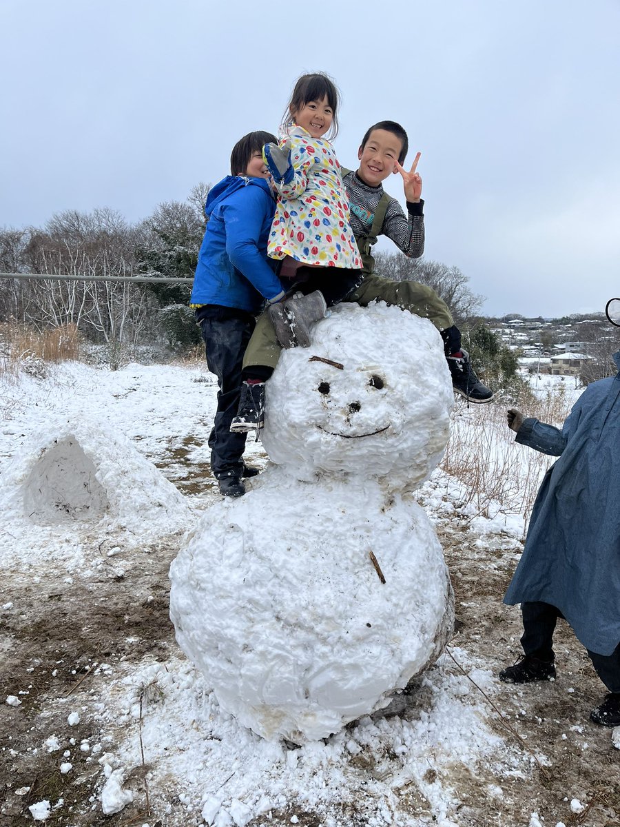 3人乗れる雪だるま⛄️