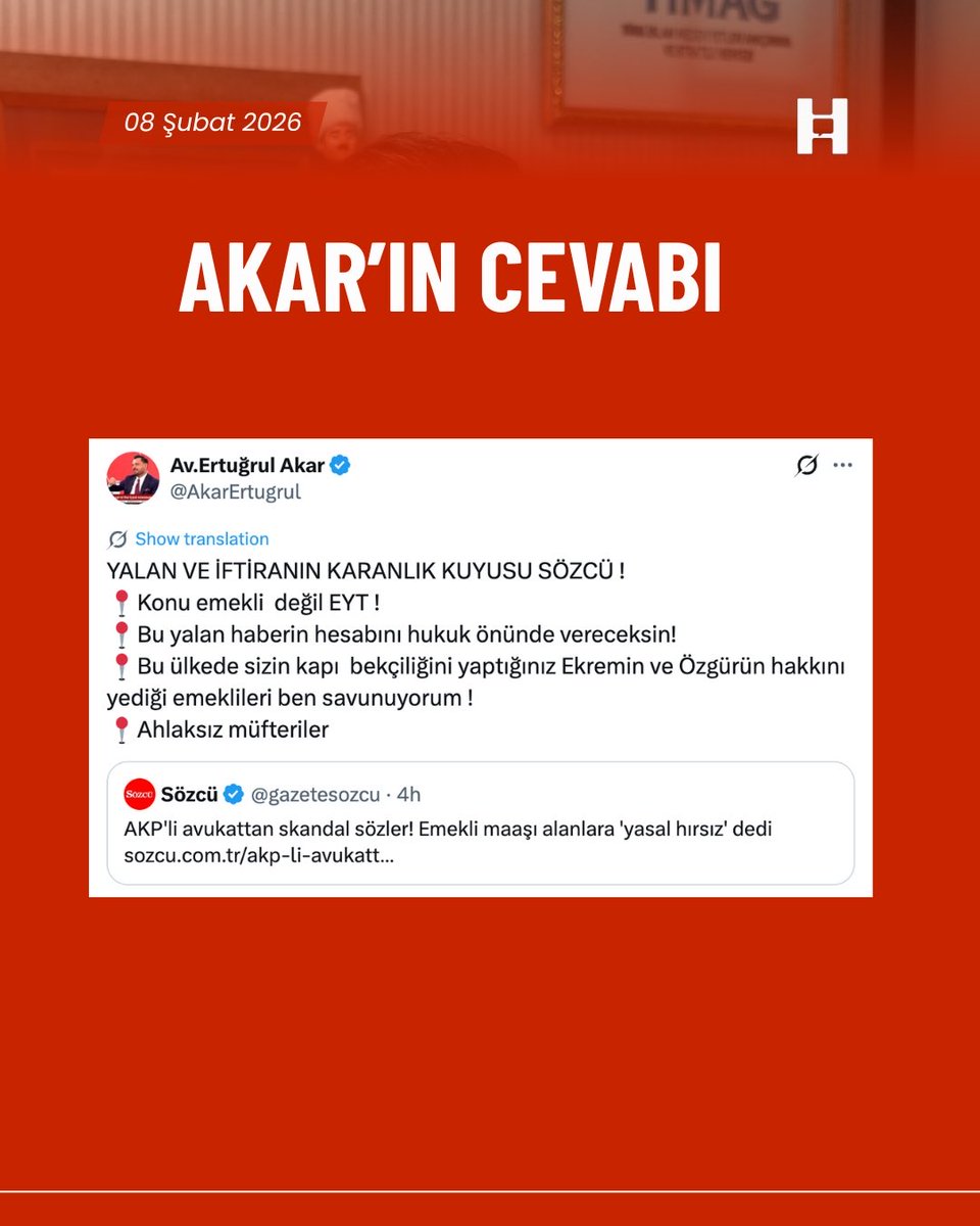 Müfteri Sözcü'yü kınıyoruz!