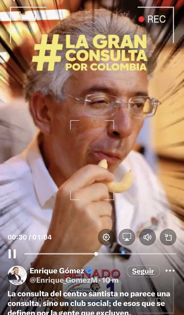 josealdemar_com's tweet image. #Cafre| 🤔A qué se dedica @Enrique_GomezM ? 

👉🇨🇴Yo Voto “La Gran Consulta por Colombia “

👉🚨No ha ganado y se está pareciendo más al cretino líder del gobierno actual @petrogustavo , como será cuando gane? 

Lo más seguro es que con esos 70 mil votos que posiblemente saque no