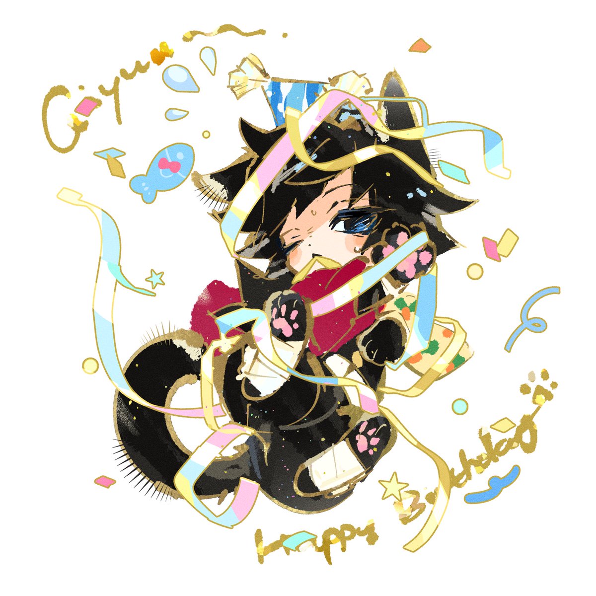 猫猫也要过生日🎂🌊☺️🎉🐈‍⬛