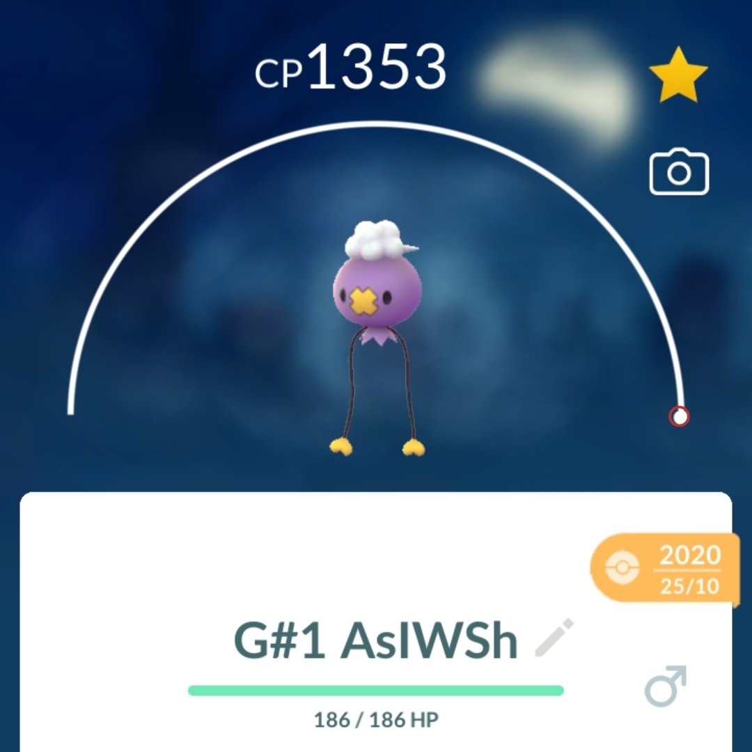 hysterio22's tweet image. Meet my 89th pokemon powered up to its max CP 😎 #drifloon #Level50 #LVL50 #L50 #PokemonGO #pokemon #F2P