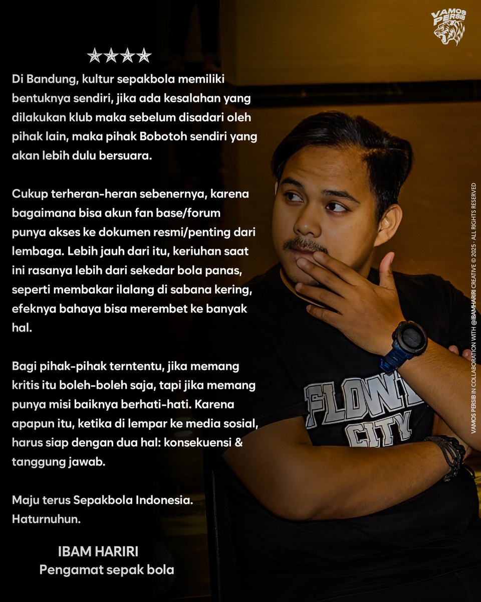 Sekarang saatnya kita rapatkan barisan. Jangan biarkan "orang luar" merusak keharmonisan rumah kita sendiri. Fokus kita hanya satu: Mengawal Persib untuk terus berprestasi!