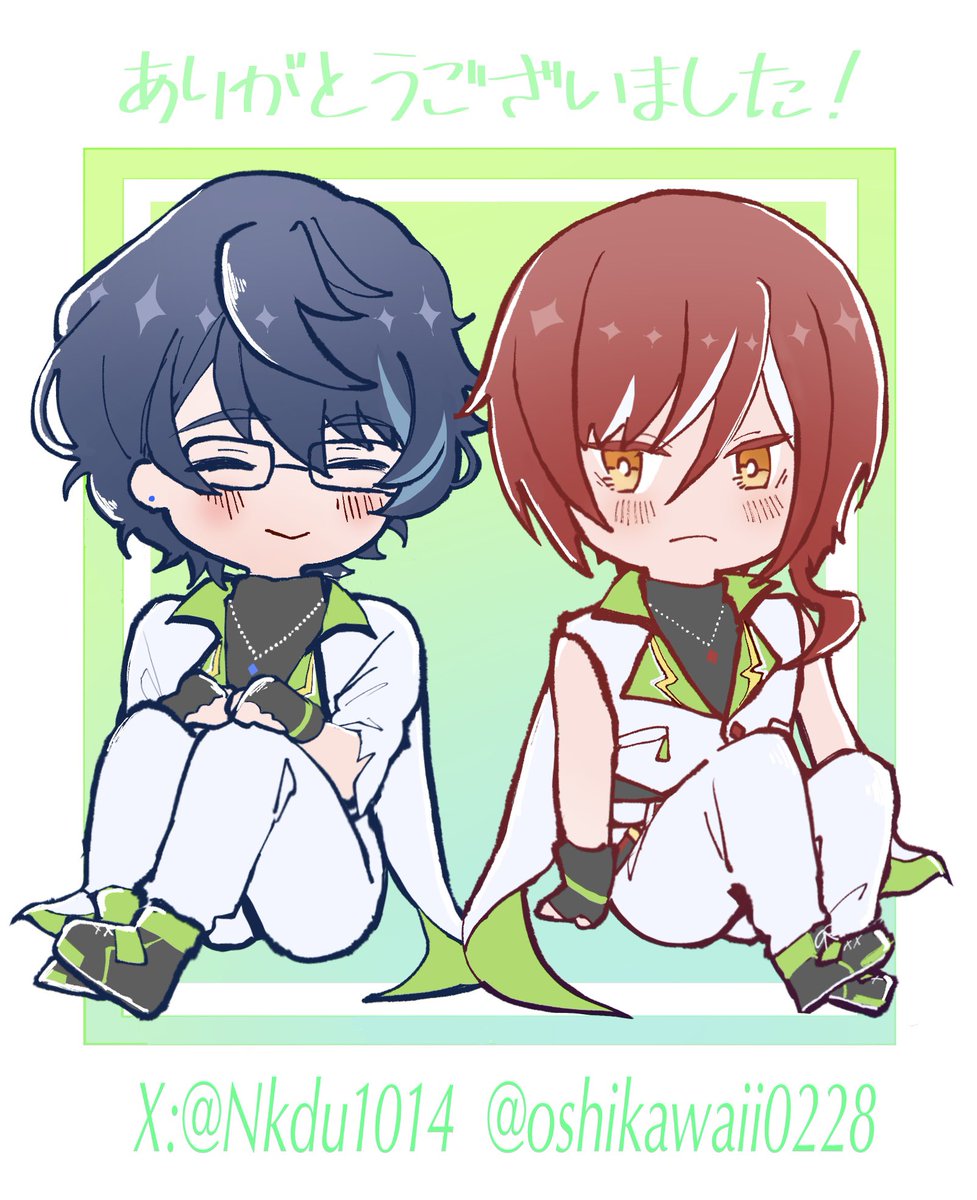 本日つむ夏オンリーお疲れ様でした！
自カプ空間最高過ぎて原稿めちゃくちゃ喝入った…！
（これは差し入れに入れたイラスト）
