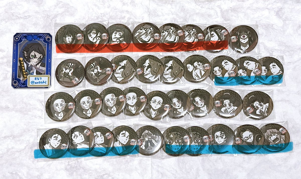 交換譲渡】 鬼滅の刃 ダイニング お楽しみくじ チェキ クリカ 缶バッジ