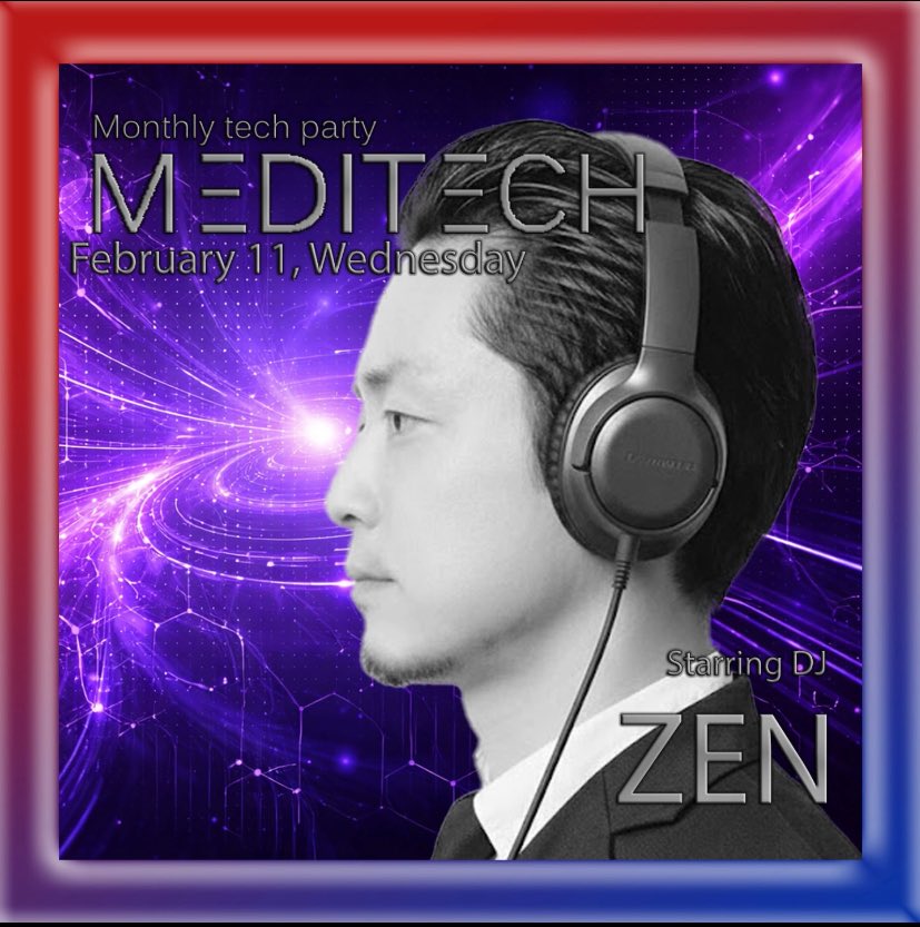 今週の水曜日です。今回は昼パーティとの事で、不肖私がロングセット担当です。

『MEDITEC 』
2月11日(水・祝)
genre:techno
at 津田沼Mediterraneo