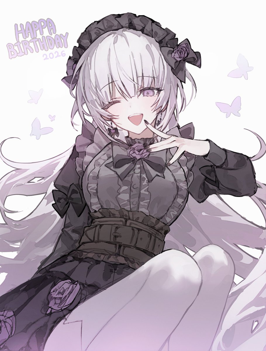 Bccch123's tweet photo. 誕生日おめでとう！！！！！いつも元気をもらっています、ありがとうございます 💜🤍🖤
#マッシロヰ https://t.co/Sy6VGmtdh3