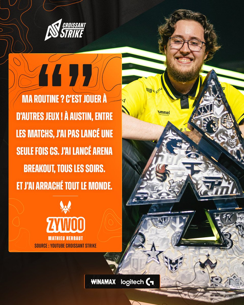 Voici la routine du GOAT de Counter-Strike : 🇫🇷 @ZywOo 😭

Interview à retrouver sur notre chaîne YouTube. 🎙️