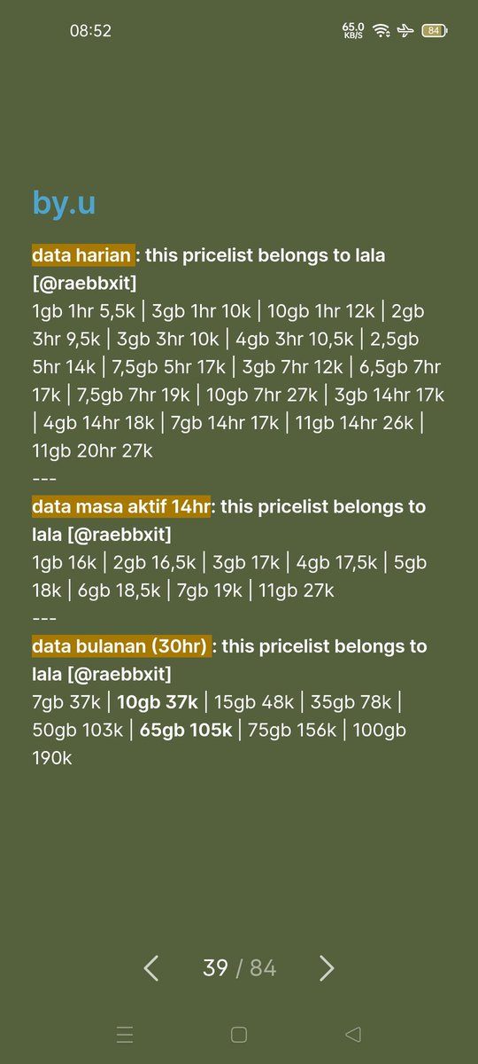 lala : order hanya via wa/tele tweet media