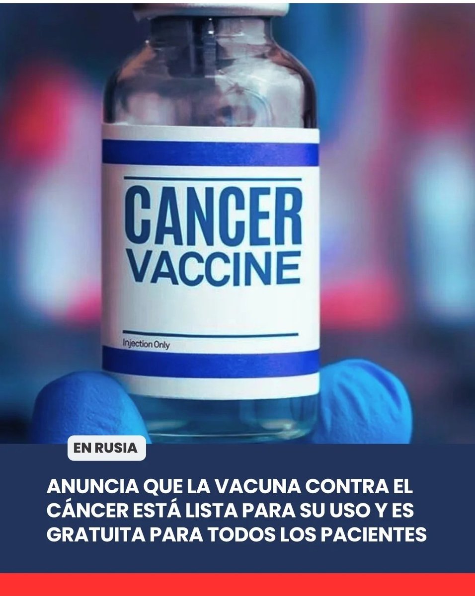 🚨 ¿EL FIN DEL CÁNCER O EL TITULAR DEL SIGLO? 🇷🇺

Lo has leído en todos lados: Rusia anuncia que "Enteromix" tiene un 100% de eficacia y será gratuita. ¿Estamos ante el milagro médico que la humanidad esperaba o ante una jugada maestra de relaciones públicas? Aquí los puntos