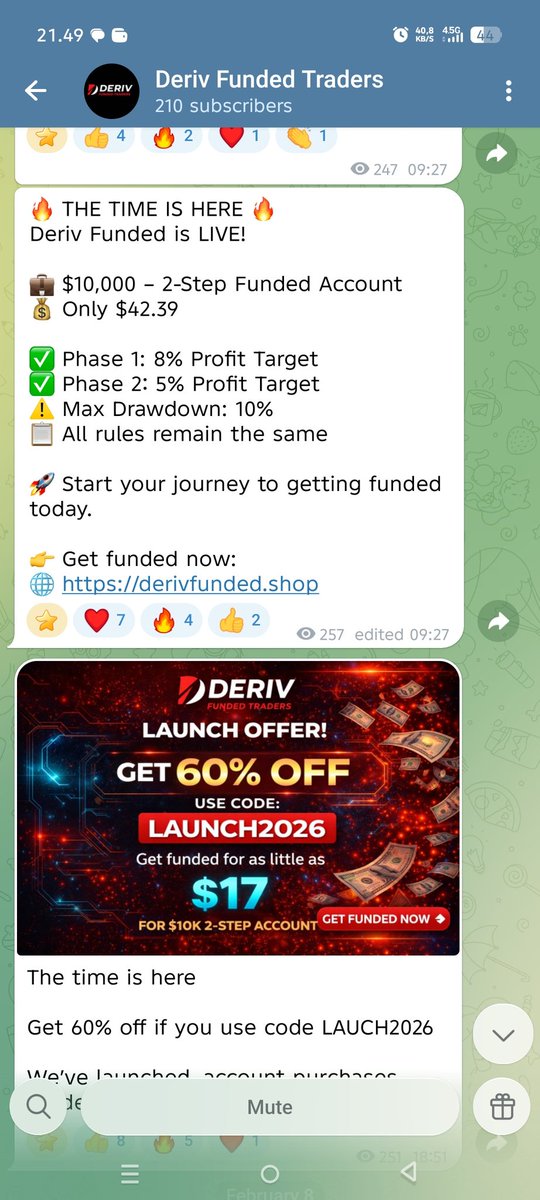 erikcuan's tweet photo. @derivfunded Done ✅ https://t.co/LuJcxUaYtf