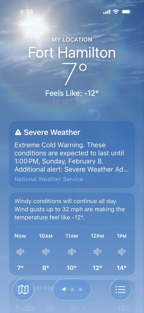 Good morning! Last day of single-digit temps in NYC—finally some warmer weather ahead to melt this stubborn ice. Stay warm &amp; safe out there… and maybe skip the Super Bowl today! 😏