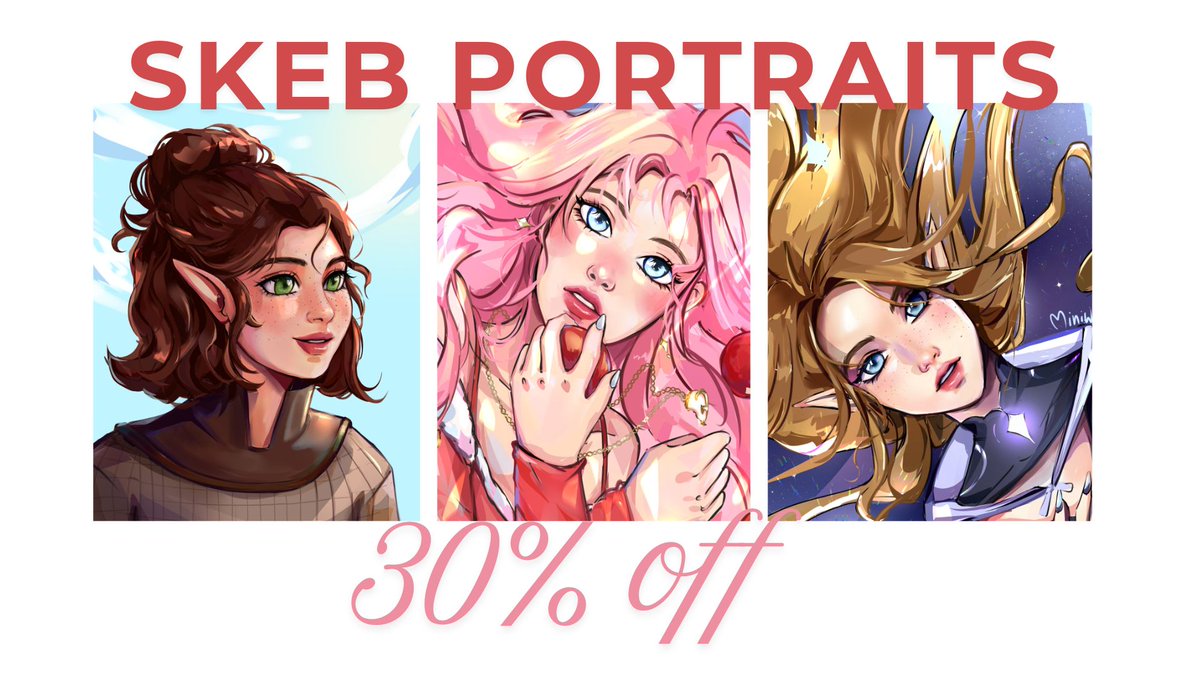 I loooove working on portrait so im discounting this service again !! 
slots are limited!
link below! 
/vgen